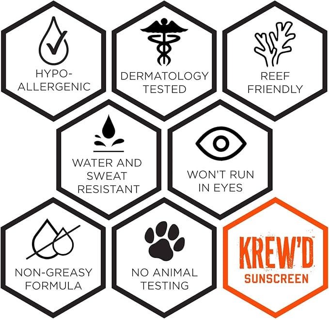 Ergodyne KREW'D 6351 Sunscreen Lotion, Broad Spectrum, SPF 50, 8 oz, 12-Pack