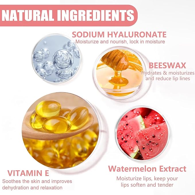 Bee Lip Balm Honey Pot, Strawberry & Honey Moisturizing Propolis Lip Mask, Hydrating & Prevention Dry and Cracked Lip Scrubs Exfoliator, Reduces Lip Lines (Red Yellow Pink)