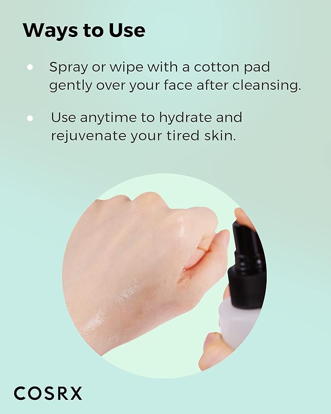 COSRX Alcohol-Free Cica Toner, 150ml / 5.07 fl.oz | Spray-type Korean Toner with Centella Asiatica for Hydrating & Soothing Redness | Korean Skin Care, Not Tested on Animals, Paraben Free