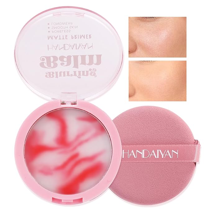 Beauty Poreless Setting Powder, Two Color Cream Translucent Lightweight Oil Control No Sebum Loose Face Powder,Waterproof&Long-Lasting Natural Matte Primer,Makes Skin Downy