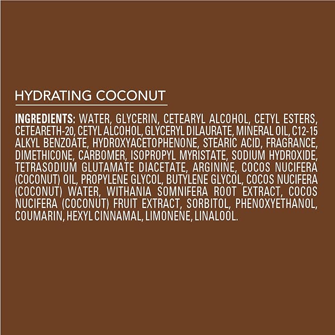 Jergens Hydrating Coconut Body Lotion, Hand and Body Moisturizer, Infused with Coconut Oil, Hydrates Dry Skin Instantly, Dermatologist Tested, 16.8 oz, Pack of 3