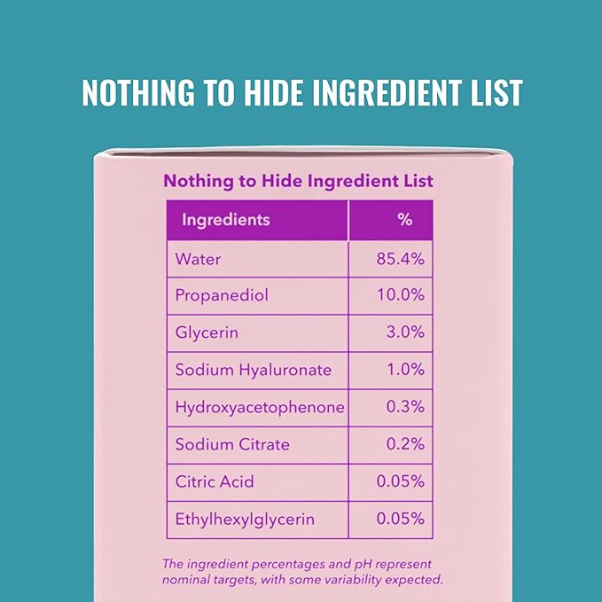 Good Molecules Hyaluronic Acid Serum - Hydrating, Non-greasy formula to Moisturize, Plump - 1% HA, Anti-aging, Water-Based Skincare for Face