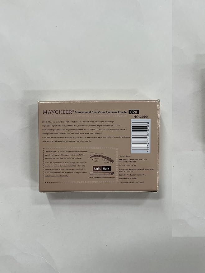 Boobeen 2-Color Eyebrow Palette, Brow Powder Makeup for Sculpting and Defining Brow, Eye Contour Kit with Brush Applicator