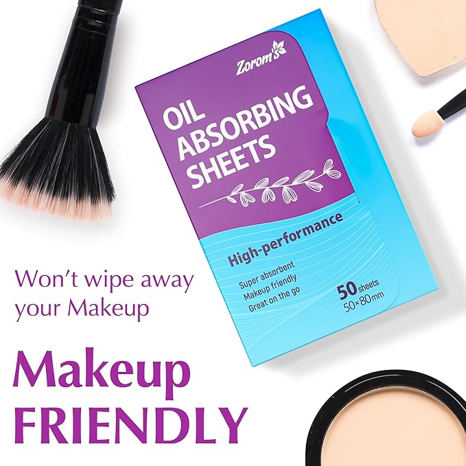 Premium Oil Absorbing Sheets for Face - 6 Oily Skin