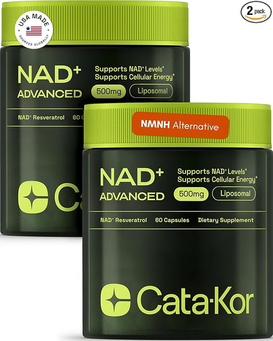 NMNH Supplement Alternative - Liposomal NAD w/Resveratrol - 60-Day Supply - High Purity NAD Supplement for Energy & Healthy Aging - 60 Capsules (2)