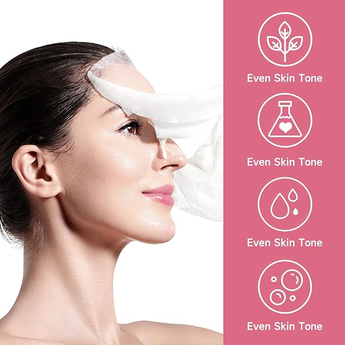 5 Pack Sheets Face Masks Skincare For All Skin Types, Cherry Facial Sheet Masks, Hydrating Facial Sheets Mask for Firming, Sheet Mask with Cherry Blossom Face Mask for Glowing Skin