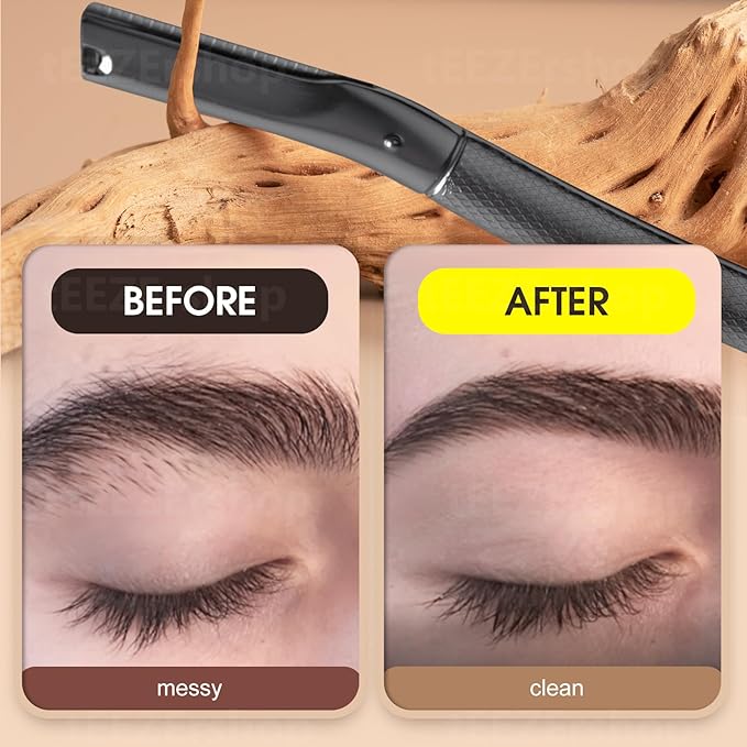 Dermaplane Razor for Women Face with 20PCS Blades,Professional Facial Razors for Peach Fuzz and Eyebrow Hair Removal,Stainless Steel Multipurpose Face Shavers with Gift (Black)