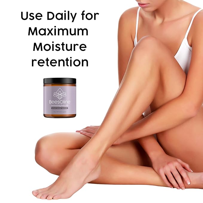 BeesOline Multi-Purpose Organic Moisturizer with Lavender | PETROLEUM FREE | Soothes dry cracked itchy skin, protectant beeswax, promotes healing, reduces stretch marks, tattoo aftercare