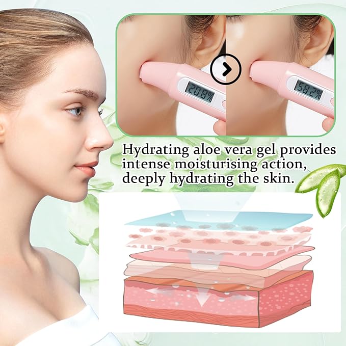 8PCS Aloe Vera Gel for Face & Skin,Organic Aloe Vera Gel,Hydrating After Sun Cream for Travel Size,Moisturizing Lotion for Skincare,After Sun Lotion for All Skin Type(J)