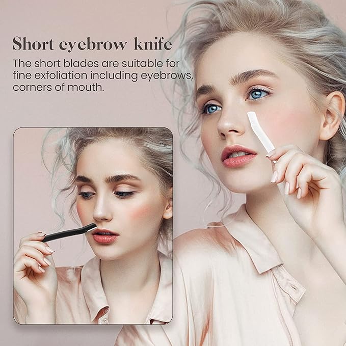 Eyebrow Razor, Dermaplane Face Razors for Women Facial Hair, Eyebrow Shaver(8 Count), Peach Fuzz Removal, Dermaplaner to Exfoliate and Refresh the Skin