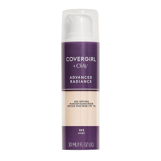 COVERGIRL Advanced Radiance Age Defying Foundation, Liquid Foundation, Buildable Coverage