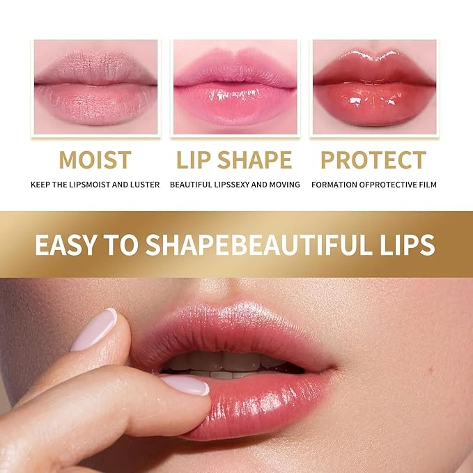 2PCS Natural Plant lip balm Pink