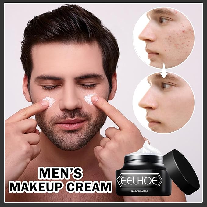 2PCS Men's Moisturizing Concealer Cream,Refreshing & Non-sticky Concealer Moisturizing Makeup
