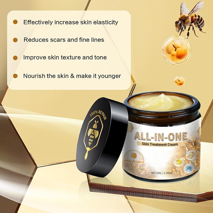 2Pcs All-In-One Skin Cream,Bee Venom Cream, New Bee Venom Cream, Professional Bee Venom Repair Cream, Natural Skin Moisturizer,Bee Venom for All Skin Types
