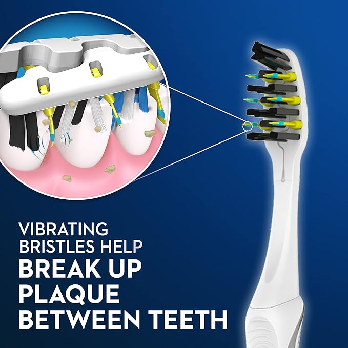 Oral-B Pulsar Battery Toothbrush with Charcoal Infused Bristles, Soft, 2 Count