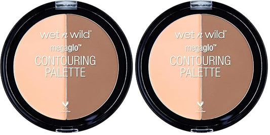 wet n wild MegaGlo Contour Palette, Dulce De Leche | Contouring Powder Face Kit | Flawlessly Sculpted Face (Pack of 2)