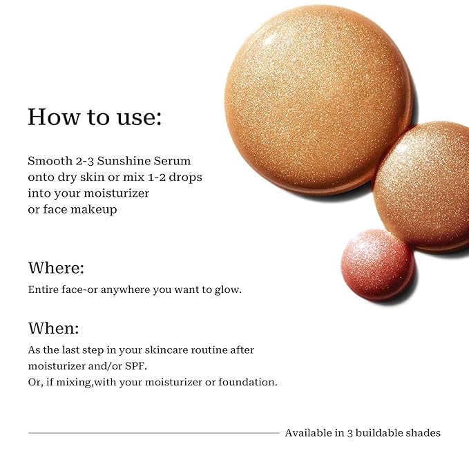 Bronzing Drops, Instant Sunshine Bronzing Drops, Lightweight and Finish(DEEP BRONZE)