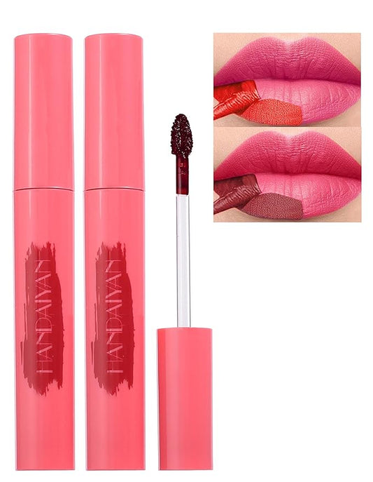 2 PCS Long-Lasting Peel Off Matte Lip Tint, Long-Lasting