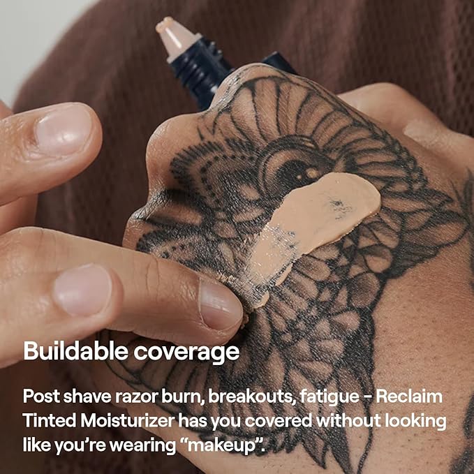 APOSTLE Reclaim Tinted Moisturizer for Men (11 Mobay) - Niacinamide, Vitamin E, Squalane, Hyaluronic Acid, Tinted Face Moisturizer For Men. Hydrates, Evens Skin Tone, Reduces Fine Lines, 1 Fl. Oz.