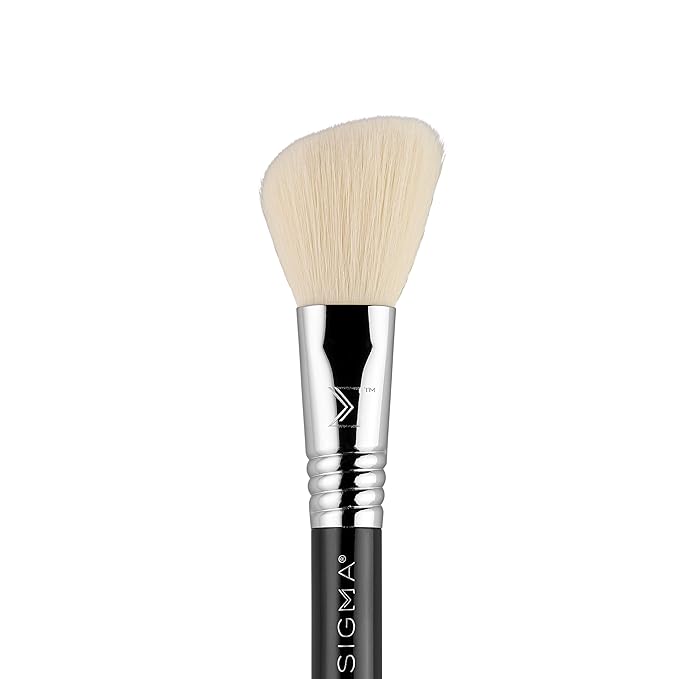 Sigma Beauty Travel Essential Trio - Makeup Brush Set for Foundation Powder Eyeshadow - 3 Tool Brushes with Brush Tin Holder - Skin Safe, Vegan Makeup Brushes for Travel - Black