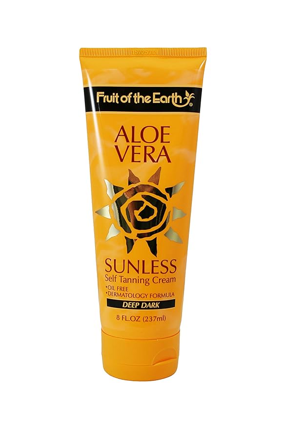 Aloe Vera Sunless Self Tanning Cream Deep Dark 8 oz