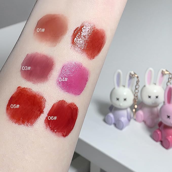 3 Colors Lip Tint Keychain Liquid Lip Tint Gloss