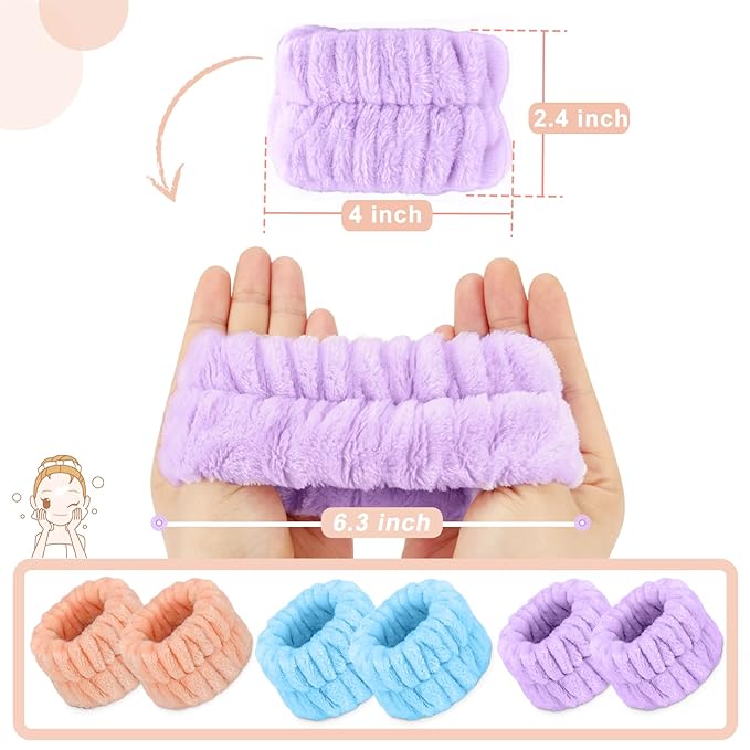 Microfiber spa wrist towel bands