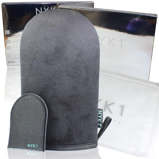 NYK1 Tan Force Sunless Self Tanning Mousse with MegaMitt Tanning Mitt - Salon Quality Streak Free Self Bake Tan Foam Tanning Oil Self Tanner - Natural Look Dry Golden Bronzer Cream - 250ml