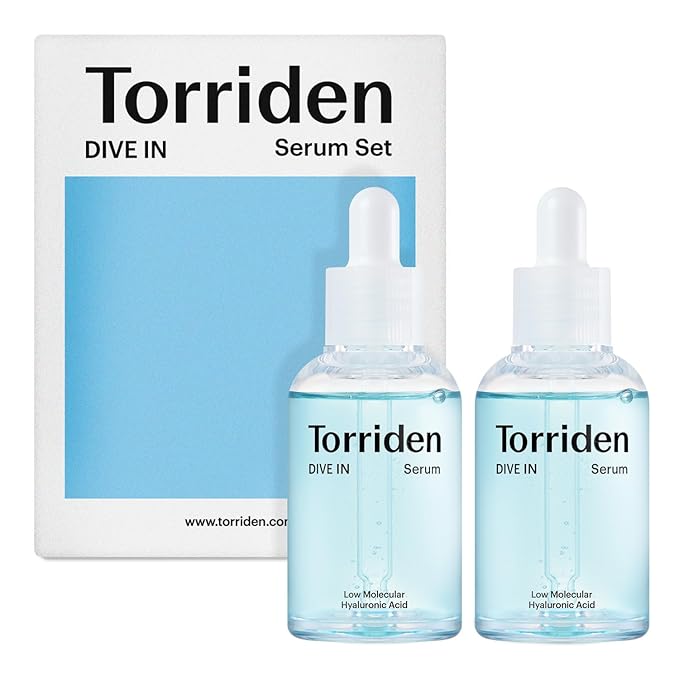 Torriden DIVE IN Hyaluronic Acid Serum 50ml(1.69 fl.oz.) * 2 (Pack of 2) | Deep Hydration to Get Glow Skin | Hyaluronic Acid, Panthenol, Allantoin | Korean Facial Serum