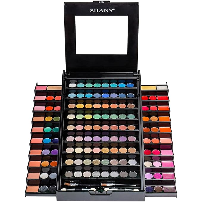 SHANY Elevated Essentials Makeup Set - All-in-One Makeup Kit with 72 Eyeshadows, 28 Lip Colors, 18 Gel Eyeliners, 10 Blushes, 1 Eye Primer, and 1 Cream Concealer