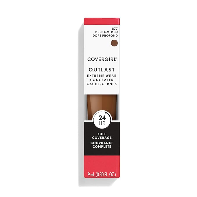 COVERGIRL Outlast Extreme Wear Concealer, Deep Golden 877, Pack of 2