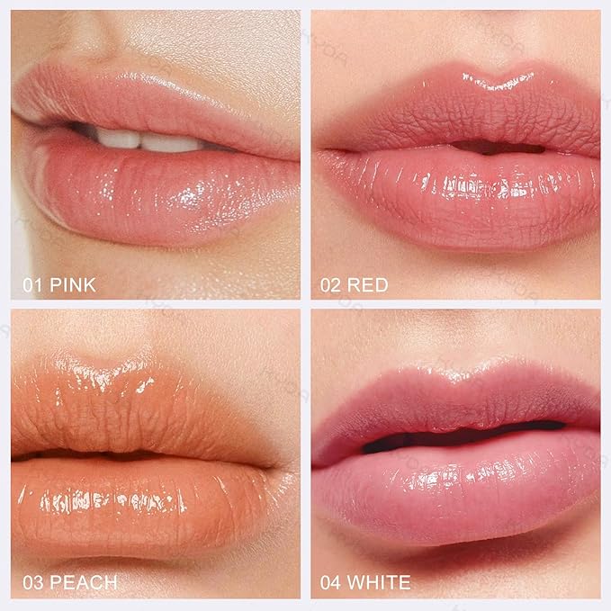 KYDA 4 Colors PH-Activated Lip and Cheek Stain, PH Color Changing Formula for Lasting Custom Lip Color, Keep Lips Soft and Moisturizing with Avocado Oil, Multiuse Color Balm