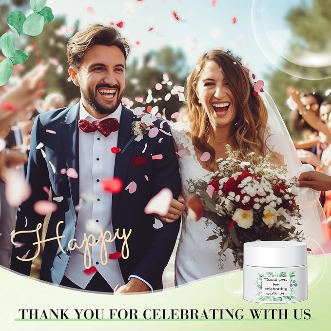 12 Pcs Thank You Lip Sleeping Mask Bulk Bridal Shower Gifts for Guests Thank You for Celebrating with Us Lip Mask Moisturize Nourish for Wedding Bridal Shower Favor Christmas Gift(Eucalyptus)