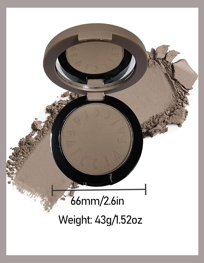 Cool Toned Contour Palette with Mirror, Taupe Grey Contour Powder for Fair Pale Light Cool Toned Skin, Nose Contouring Bronzer Powder with Face Brush