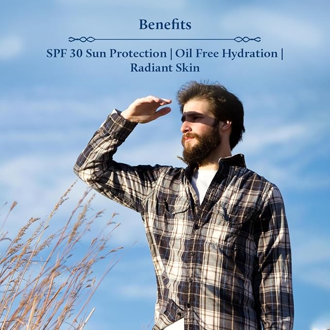 Blue Nectar Coconut Face Cream with SPF 30 Sunscreen for Men | Plant Based Oil Free Moisturizer for Face with Vitamin E |Sunscreen for Oily, Dry & Sensitive Skin (16 Herbs, 1.76 FlOz)