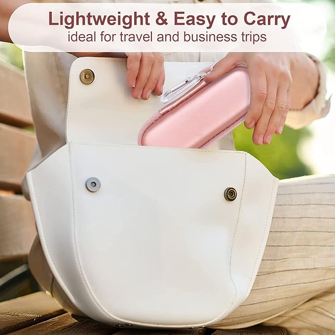 co2CREA Hard Case and Replacement Head Compatible with Finishing Touch Flawless Facial Hair Remover Electric Face Razor for Women (Rose Gold Case + Replacement Head)