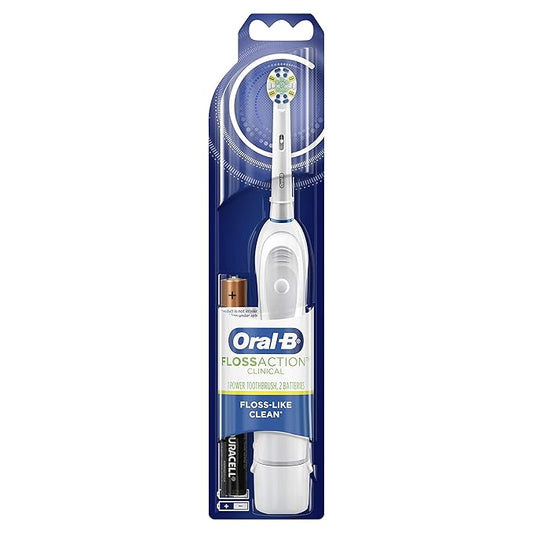 Oral-B Clinical Floss Action, Battery Powered Toothbrush, 1 Count -White