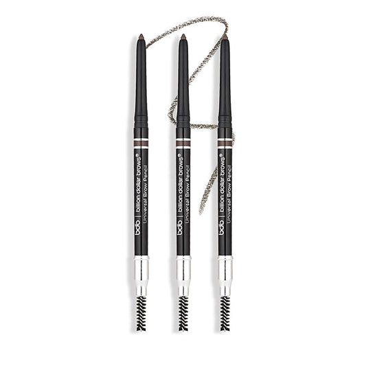 Billion Dollar Brows Universal Eyebrow Pencil – One Perfect Shade, Smudge-Proof, Waterproof, Self-Sharpening Tip, Effortless Blending, Vegan & Cruelty-Free for Flawlessly Defined Brows - 3-Pack