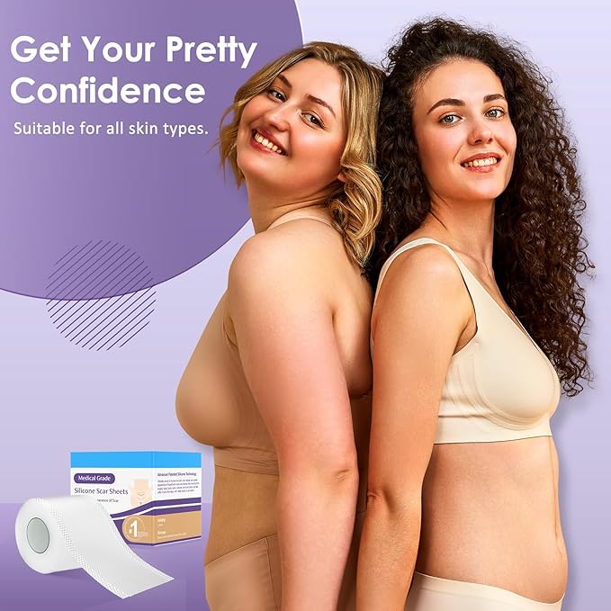 Clear Silicone Scar Sheets - 1.6"