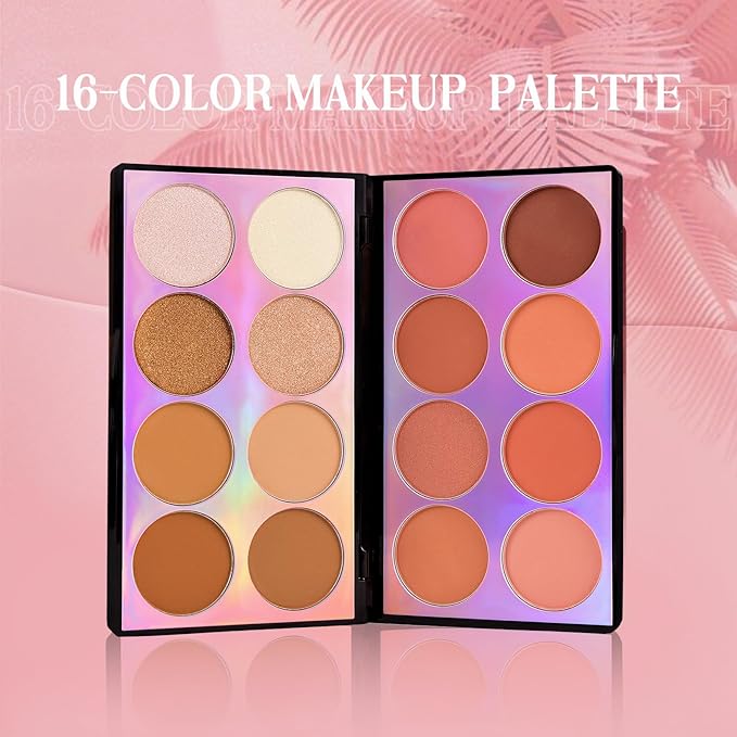 Coosa Blush Palette, Highlighter Contour Makeup Palette, Blush & Cheeks