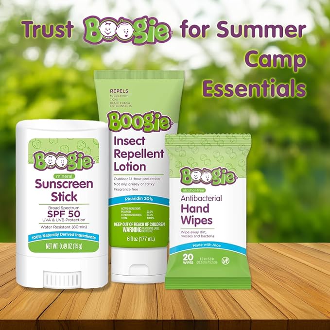 Baby Sunscreen Stick by Boogie, Mineral Sunscreen SPF 50, Travel Size Sunblock for Kids, FSA/HSA Eligible, Zinc Oxide, Water Resistant, Vegan, Fragrance Free, Pack of 3