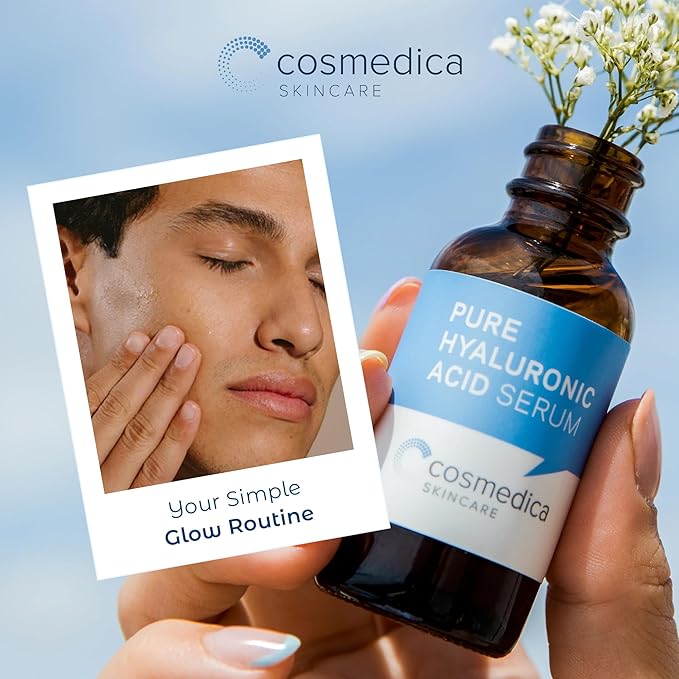 Cosmedica Hyaluronic Acid Serum for Skin – 4 Fl. Oz Hydrating Facial Moisturizer with Anti-Aging Skin Care Properties. Beauty and Skin Care
