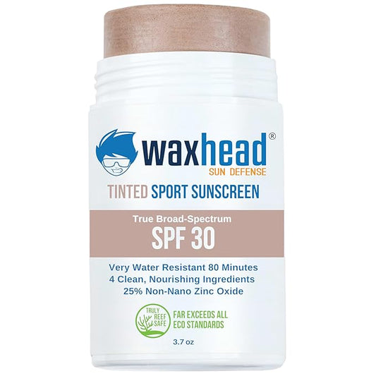 Waxhead Tinted Zinc Stick - Truly Reef Safe Sunscreen, Mineral Sunscreen Face Sunscreen Stick Zinc Oxide Sunscreen, Tinted Zinc Sunscreen Stick Face, Zinc Concealer Stick, Surf Sunscreen Biodegradable