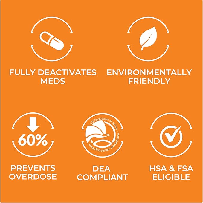 Deterra Multi-Purpose - Drug Deactivation and Medication Disposal System - Safe Medication, Pill, and Liquid Destroyer - 2.5 Gallon Container (2-Pack)