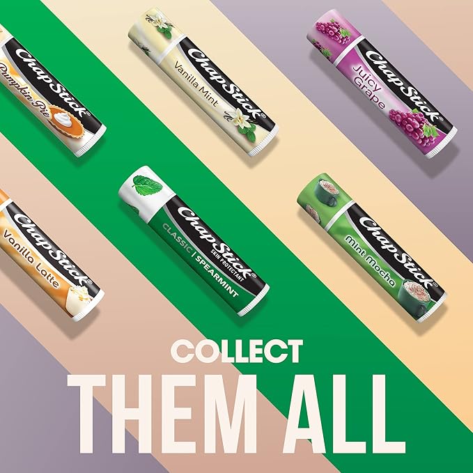 ChapStick Classic Skin Protectant Flavored Lip Balm Tube, 0.15 Ounce, 12 Count (Pack of 1)