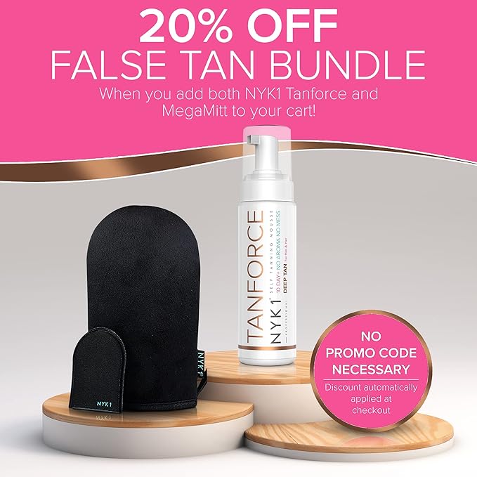 NYK1 Self Tanner Mousse Sunless Tanner (250ml) AWARD WINNING Self Tan Tanning Mousse Natural Tanning Lotion Self Tanner For Face and Body Tan - Self Tanning Lotion For Streak Free Fake Tan Bronzer