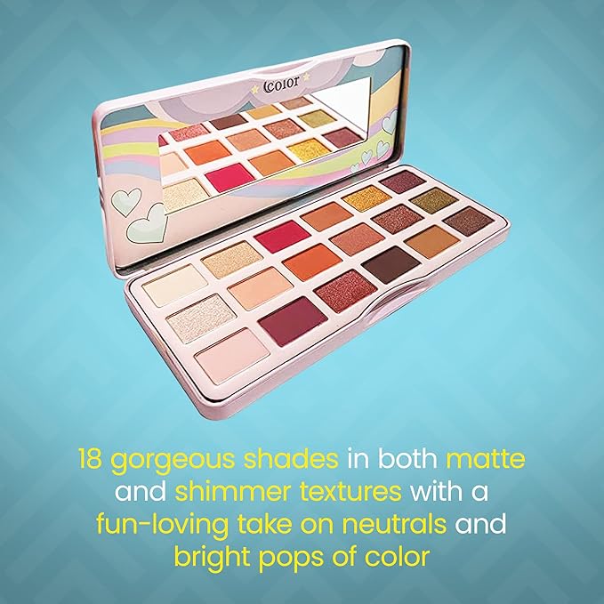 Cosmetics Fairy Tale 2 Eye Shadow Palette Makeup, 18 Ultra-Blendable, Vibrant Matte & Shimmer Eyeshadow - Eyeshadow Palette Set With Mirror - Long Lasting, Travel-Size Makeup Palette