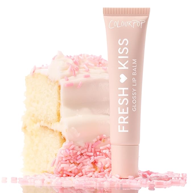 ColourPop Fresh Kiss Glossy Lip Balm - Hydrating Lip Care Enriched with Peptides, Hyaluronic Acid, Shea Butter & Vitamin E for an Ultra-Cushiony Formula - Vanilla Cake (0.49 oz)