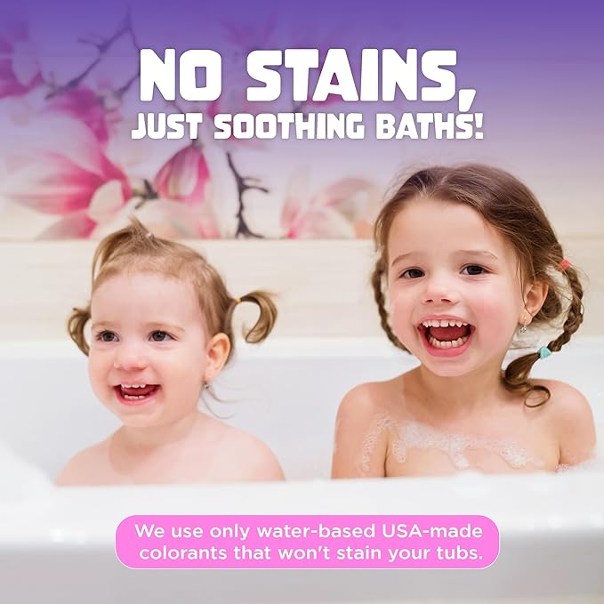 Unicorn Bath Bombs for Girls with Surprise Toys Inside (6 Pack) - Large Bubble Bomb for Kids, Gentle and Safe, Made in USA, Fizzies, Fruity Scents, Won't Stain Tub - Ideal Gift by Two Sisters