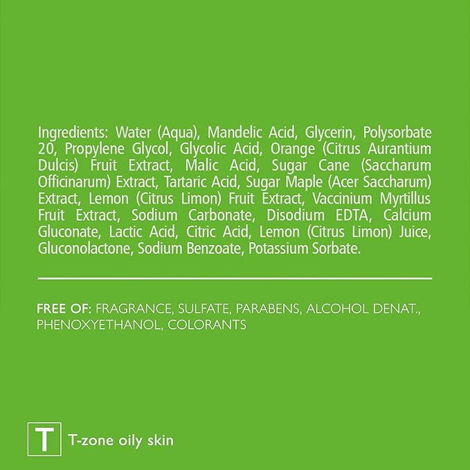 Face & Body Breakout Solution - 3% Mandelic Acid Helps Clarify Blemish & Acne Prone Skin, Face, Back & Chest Pimples Exfoliating & Clearing Treatment, SEBO-ALMOND-CLARIS, 6.42 fl oz